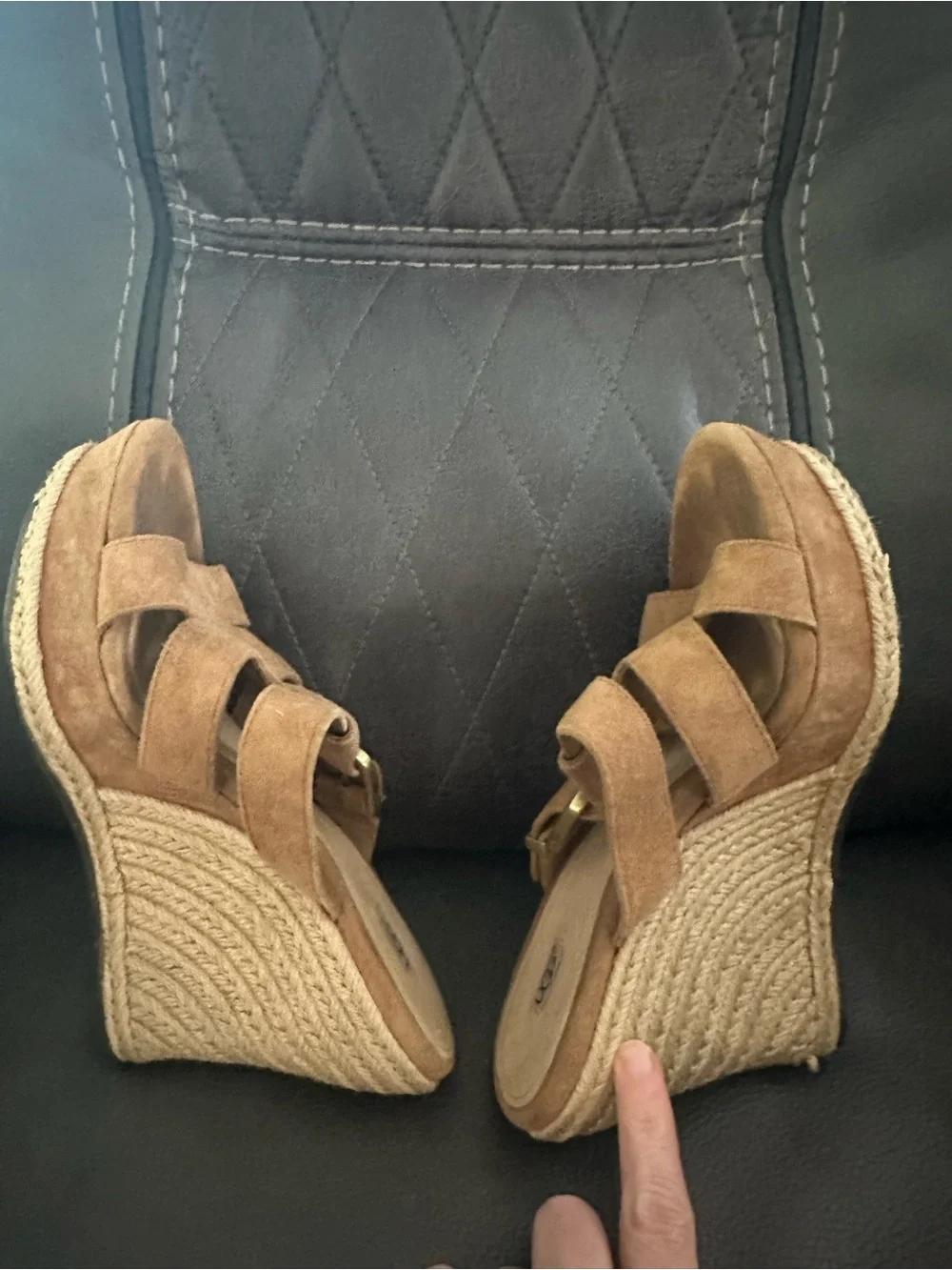UGG Hedy suede espadrille wedge sandals